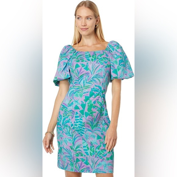 Lilly Pulitzer Dresses & Skirts - New Lilly Pulitzer Lettie Short Sleeve Dress in Purple Iris On the Chase Size 8